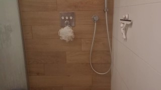Shower, masturbating and fingering