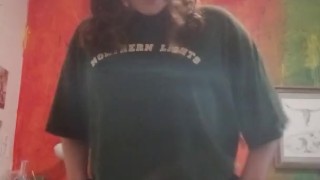 Solo slutty teen teases you and undresses tiny tight body