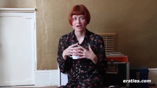Ersties - Hot Redhead Films Her First Solo Video