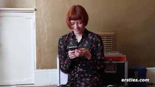 Ersties - Hot Redhead Films Her First Solo Video