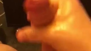 Big dick masturbation with oil and cum