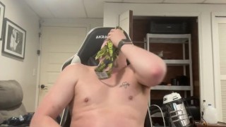 Workout cumshot