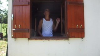 handjob by the window