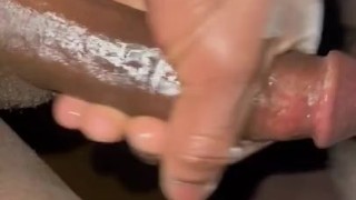 Stroking my black dick