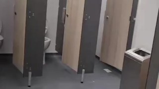 Showing off in the supermarket toilets! ALMOST CAUGHT!