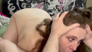 Chubby slutty wife loves sucking cock, deepthroating throatpie 🤤