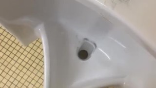College Cub Cums in Dorm Urinal