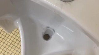 College Cub Cums in Dorm Urinal