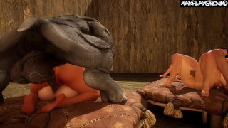 6Girls2Futas1RhinoOrgy