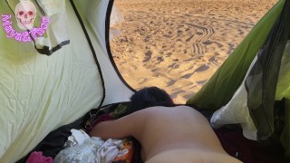 Exploring love outdoors, look at my FOLLOWER enjoying the beach!