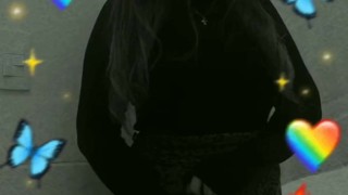 Shy and horny : your cute student touching herself at the bathroom until cum 💦💙😈