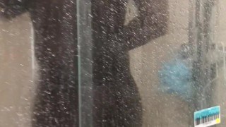 While I take a shower to fuck, look at my big black ass