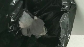 Naughty piss all over public laundry room