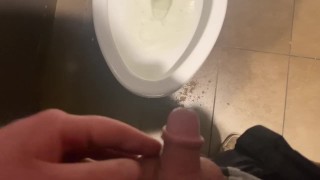 Chubby College Micro Penis Pissing in Public Restroom SMALL DICK PISSING