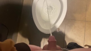 Chubby College Micro Penis Pissing in Public Restroom SMALL DICK PISSING