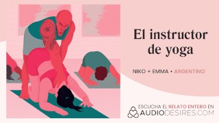 Relatos para tocarme: Sexy instructor de yoga me ayuda a estirarme