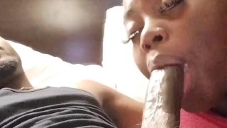 Her BF Owes me 💴 &Says hes not paying 👌🏾Made his GF Deepthroat my dick & swallow my cum👀MUSTWATC