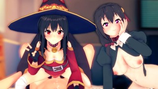 THREESOME WITH MEGUMIN AND YUNYUN 😍 KONOSUBA HENTAI