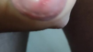 So much precum from this uncut cock that u can hear me wank