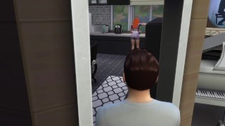Sims 4 - Stepson fucks dad's new trophy wife