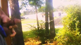 Pissing outside like a bro