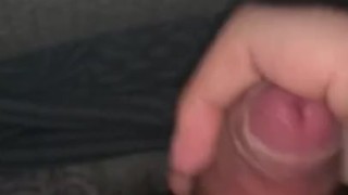 Small uncut cock cums twice