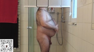 Breaking in the new Shower Curtain