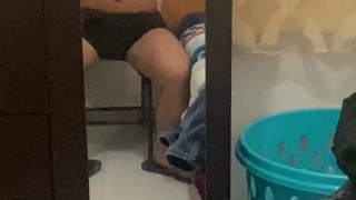 Freshly bathed and shaved, he showed my cock