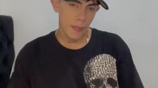 Latin boy, clear eyes, big dick