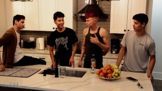 NastyTwinks - Grounded - Part 1 - Hot twinks play truth or dare, step bros kiss