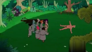 Comendo a no meio do mato com todo mundo vendo