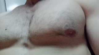 Athletic guy loves to record himself while he is masturbating