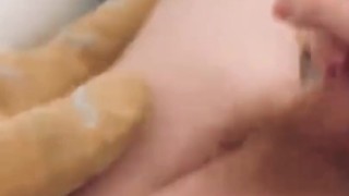 Twink cum so much from his big white dick, moaning!