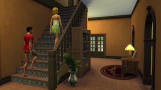 Dina Caliente cheating with Don Lothario in the Sims 4