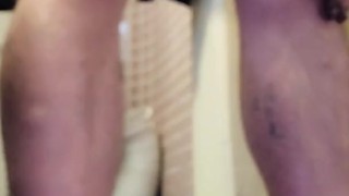 Riding dildo on the floor in bathroom. Check out onlyfans @greatestlicker69