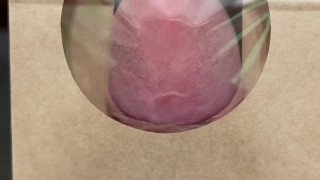 I made a package for you with my sperm! Open your mouth and get it!