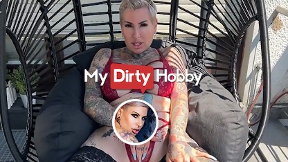 MyDirtyHobby - Amazing tattooed babe fucks the neighbor