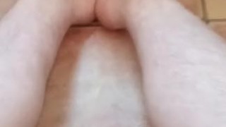 I played with my big cock and ejaculated on my sexy male feet to get one million subscribers