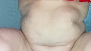Fat hairy juicy pussy drips cum after being bent over and fucked 💦
