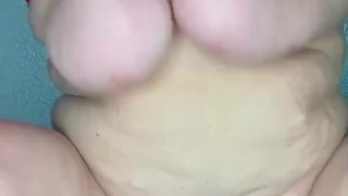 Fat hairy juicy pussy drips cum after being bent over and fucked 💦