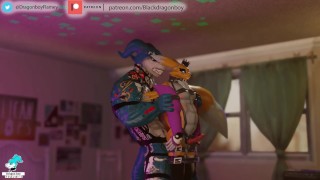 Big Dragon Flamedramon BBC and renamon muscle gay Burning