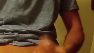 Milking a thick cumshot out