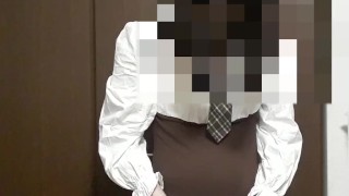 女装  男の娘 オナニー TENGA 制服 射精 精液 手袋 下着 素人 フェチ もっこり 絶頂 勃起  着衣 trap japanese transgender amateur hentai asi