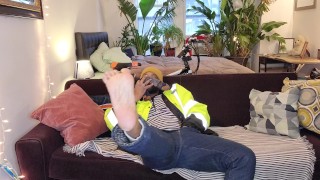 Kennie Jai strips and teases and jerks for you after work