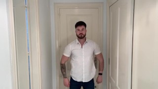 Straight model into bondage sex