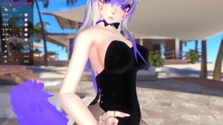 Bunny girl seduce you on the beach