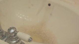 Pissing in sink
