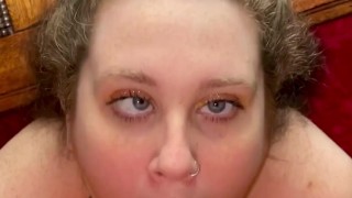 Submissive cum slut eats hot thick sticky cum load 🤤