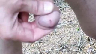 Masturbation in woods