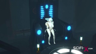 Only fuck A sexy young hottie gets her ass fucked by 3d shemale dickgirl